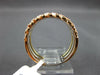 WIDE .69CT DIAMOND 14KT TRI COLOR GOLD 6 ROW STACKABLE ATTACHED ANIVERSARY RING