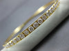 ESTATE LARGE 6.50CT DIAMOND 18KT YELLOW GOLD 3D ETERNITY BANGLE CUFF BRACELET