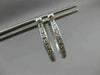 ESTATE .45CT DIAMOND 14K WHITE GOLD DOUBLE SIDED HUGGIE HOOP EARRINGS  #22504