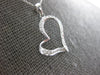 ESTATE .14CT DIAMOND 18KT WHITE GOLD 3D OPEN HEART FUN LOVE FLOATING PENDANT