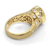 9.97CT DIAMOND & AAA PARAIBA TOURMALINE 18K YELLOW GOLD 3D BEZEL ENGAGEMENT RING