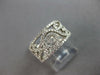 WIDE .57CT DIAMOND 18KT WHITE GOLD 3D OPEN FILIGREE WEDDING ANNIVERSARY #27591