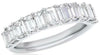 2.38CT DIAMOND 18KT WHITE GOLD BAGUETTE & ASSCHER SEMI ETERNITY ANNIVERSARY RING
