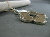 ESTATE LARGE 1.95CT DIAMOND 14KT WHITE & ROSE GOLD 5 LEAF CLOVER PENDANT & CHAIN
