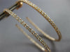 ESTATE LARGE 1.35CT DIAMOND 18KT ROSE GOLD INSIDE OUT OVAL HOOP HANGING EARRINGS
