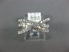 ESTATE WIDE .90CT DIAMOND 18KT WHITE GOLD 3D CLASSIC CRISS CROSS X LOVE RING