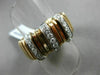 ESTATE LARGE .46CT DIAMOND 18KT WHITE & ROSE GOLD MULTI ROW PAVE FLEXIBLE RING