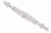 EXTRA LARGE 15.4CT DIAMOND 18KT WHITE GOLD ROUND & BAGUETTE CUFF TENNIS BRACELET