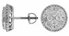 1.40CT DIAMOND 14KT WHITE GOLD 3D CLUSTER HALO FLOWER SCREW BACK STUD EARRINGS