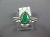 .89CT DIAMOND & AAA EMERALD 14KT WHITE GOLD 3D PEAR SHAPE & ROUND HALO LOVE RING