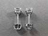 ESTATE .45CT ROUND DIAMOND 14KT WHITE GOLD 3D SCREW BACK STUD EARRINGS #21271