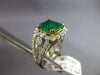 LARGE 5.0CT DIAMOND & AAA COLUMBIAN EMERALD 14KT 2 TONE GOLD 3D ENGAGEMENT RING