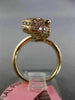 ESTATE LARGE .76CT DIAMOND & AAA TSAVSORITE 18KT ROSE GOLD HAPPY PUPPY FUN RING