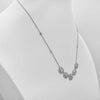 2.87CT DIAMOND 18KT WHITE GOLD 3D ROUND & BAGUETTE CLUSTER OVAL LOVE NECKLACE