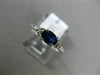 ESTATE .71CT DIAMOND & AAA OVAL SAPPHIRE 14KT WHITE GOLD FRIENDSHIP PROMISE RING