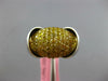 EXTRA LARGE 4.20CT FANCY YELLOW DIAMOND 18K WHITE GOLD ROLLING FOOTBALL FUN RING