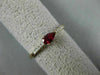 .34CT ROUND DIAMOND & AAA PEAR SHAPE RUBY 14KT ROSE GOLD FRIENDSHIP PROMISE RING