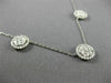 ESTATE 1.95CT DIAMOND 14KT WHITE GOLD FLOWER CLUSTER BY THE YARD NECKLACE #21596