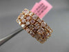 ESTATE WIDE 5.32CT WHITE & FANCY PINK DIAMOND 18KT ROSE GOLD 3D MULTI SHAPE RING