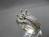 ESTATE LARGE 1.35CT DIAMOND 18KT WHITE GOLD 3D SEMI MOUNT INSERT RING #4770