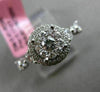 ESTATE .58CT ROUND DIAMOND 18KT WHITE GOLD DOUBLE HALO ENGAGEMENT PROMISE RING