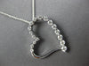 .46CT DIAMOND 18K WHITE GOLD GRADUATING JOURNEY OPEN HEART LOVE FLOATING PENDANT