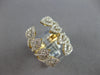 ESTATE LARGE 1.19CT DIAMOND 14KT YELLOW GOLD 3D MULTI LEAF TENSION FLOWER RING