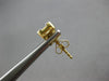 .97CT DIAMOND 18K YELLOW GOLD ROUND & BAGUETTE CLUSTER INVISIBLE SQUARE EARRINGS