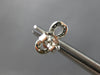 ESTATE .18CT DIAMOND 14KT WHITE GOLD 3D INFINITY FUN STUD EARRINGS