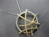 EXTRA LARGE 1.28CT DIAMOND 14K 2 TONE GOLD CIRCULAR CRISS CROSS FLOATING PENDANT