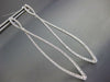 ESTATE EXTRA LARGE 1.74CT DIAMOND 18K WHITE GOLD LEAF TEAR DROP HANGING EARRINGS
