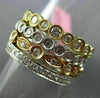 1.94CT DIAMOND 18KT TRI COLOR GOLD 3D ETERNITY FILIGREE MILGRAIN STACKABLE RING