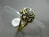 ANTIQUE .20CT DIAMOND 18KT WHITE & YELLOW GOLD HANDCRAFTED WOVEN SOLITAIRE RING