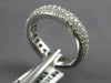WIDE 2.08CT DIAMOND 18KT WHITE GOLD ROUND CLASSIC 3 ROW WEDDING ANNIVERSARY RING