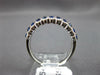 1.09CT DIAMOND & AAA SAPPHIRE 14KT WHITE GOLD 3D 3 ROW CLASSIC ANNIVERSARY RING