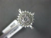 ESTATE .66CT DIAMOND 14KT WHITE GOLD ROUND & MARQUISE FLOWER SNOWFLAKE FUN RING