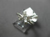 ANTIQUE DIAMOND 14K WHITE GOLD 3D ROUND FLOWER SEMI MOUNT ENGAGEMENT RING #14766