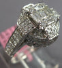 LARGE 1.40CT DIAMOND 18KT WHITE GOLD 3D ROUND & BAGUETTE CLUSTER ENGAGEMENT RING