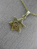 ESTATE 14KT YELLOW GOLD 3D HANDCRAFTED CLASSIC STAR OF DAVID ZION PENDANT #26160
