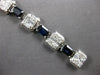 EXTRA LARGE 14.84CT DIAMOND & AAA SAPPHIRE 18KT WHITE GOLD 3D INVISIBLE BRACELET