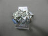 ANTIQUE .82CT OLD MINE DIAMOND 14KT WHITE GOLD 3D SWIRL LEAF ENGAGEMENT RING
