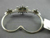 ESTATE EXTRA LARGE .45CT DIAMOND 18K WHITE GOLD 3D DOUBLE FINGER SNOWFLAKE RING