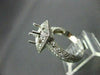 ESTATE .80CT DIAMOND 14K WHITE GOLD SQUARE HALO SEMI MOUNT ENGAGEMENT RING #1036