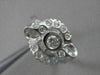 ANTIQUE .40CTW DIAMOND 14K WHITE GOLD FILIGREE BOW CIRCLE COCKTAIL RING #21038