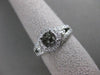 ESTATE .78CT DIAMOND 14K WHITE GOLD PAVE HALO SEMI MOUNT ENGAGEMENT RING #21349