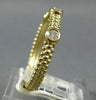 ESTATE .11CT DIAMOND 14KT WHITE GOLD ETOILE BEZEL LEAF ETERNITY ANNIVERSARY RING
