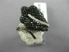 ESTATE LARGE 2.72CT WHITE & BLACK DIAMOND 14K WHITE GOLD CRISS CROSS FLOWER RING