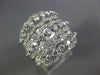 LARGE 1.35CT DIAMOND 18KT WHITE GOLD 3D MULTI ROW OPEN FILIGREE ANNIVERSARY RING
