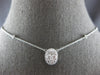 .67CT DIAMOND 14KT WHITE GOLD CLUSTER INVISIBLE OVAL HALO BY THE YARD NECKLACE