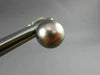 ESTATE AAA GREY TAHITIAN PEARL 14KT WHITE GOLD CLASSIC STUD EARRINGS 8mm #24419